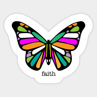 Faith Butterfly Sticker